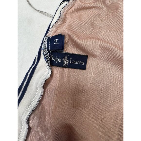 Ralph Lauren Womens One Piece Swimsuit Size 14 Navy Red Striped - Picture 5 of 9